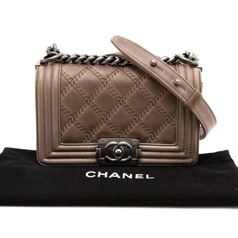 chanel boy taupe|Chanel boys handbags.